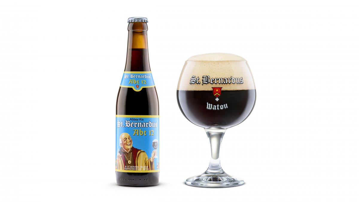 St Bernardus 12 ABT 33 Cl Sint Bernardus Belgien   St.Bernardus Abt 12 Glas Fles 33cl.w1200 